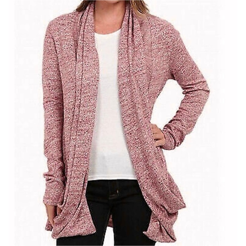 UGG Oxblood Olivia Heathered Slub Knit Cardigan Sweater Womens S